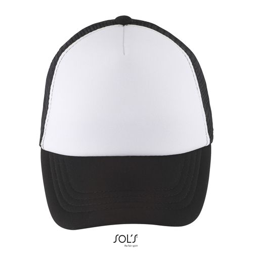 blanco/negro GORRA DE MALLA DE 5 PANELES PARA NIÑOS SOL'S BUBBLE KIDS