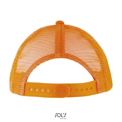 blanco/naranja fluo GORRA DE MALLA DE 5 PANELES PARA NIÑOS SOL'S BUBBLE KIDS