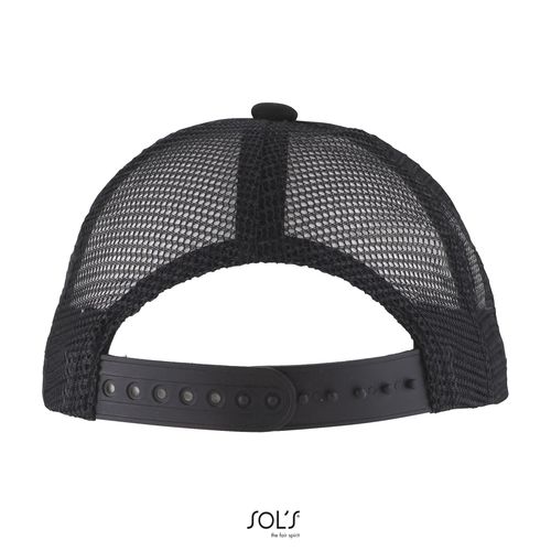 blanco/negro GORRA DE MALLA DE 5 PANELES PARA NIÑOS SOL'S BUBBLE KIDS