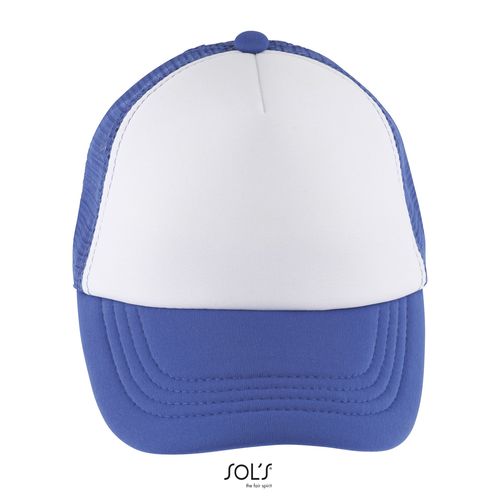 blanco/azulón GORRA DE MALLA DE 5 PANELES PARA NIÑOS SOL'S BUBBLE KIDS
