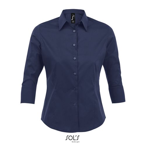 azul oscuro CAMISA STRETCH MANGA 3/4 PARA MUJER SOL'S EFFECT