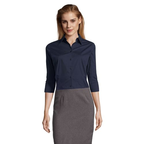 azul oscuro CAMISA STRETCH MANGA 3/4 PARA MUJER SOL'S EFFECT