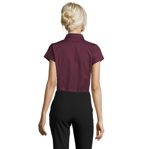 burdeos medio CAMISA STRECH MANGA CORTA PARA MUJER SOL'S EXCESS