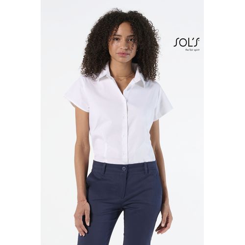 CHEMISE FEMME STRETCH MANCHES COURTES SOL'S EXCESS