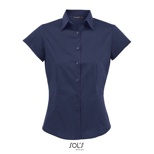 azul oscuro CAMISA STRECH MANGA CORTA PARA MUJER SOL'S EXCESS