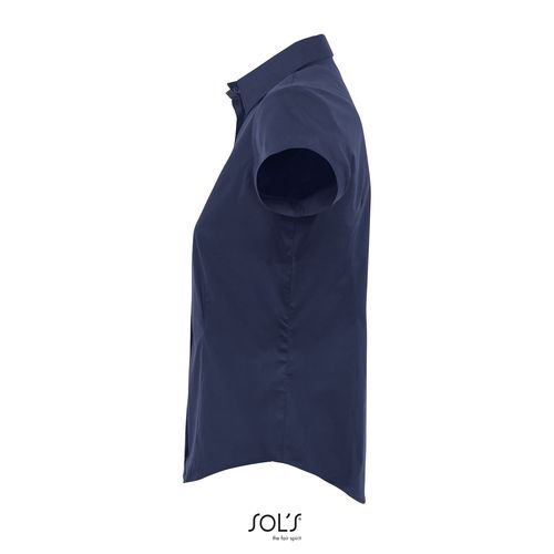 azul oscuro CAMISA STRECH MANGA CORTA PARA MUJER SOL'S EXCESS