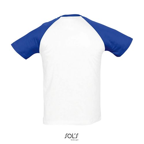 blanco/azulón CAMISETA BICOLOR CON MANGA RAGLÁN PARA HOMBRE SOL'S FUNKY