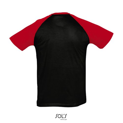 negro/rojo CAMISETA BICOLOR CON MANGA RAGLÁN PARA HOMBRE SOL'S FUNKY