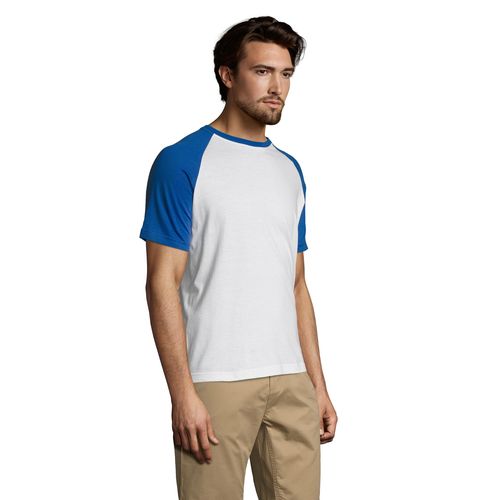 blanco/azulón CAMISETA BICOLOR CON MANGA RAGLÁN PARA HOMBRE SOL'S FUNKY