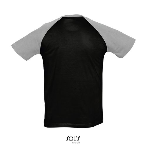 negro/gris chiné CAMISETA BICOLOR CON MANGA RAGLÁN PARA HOMBRE SOL'S FUNKY
