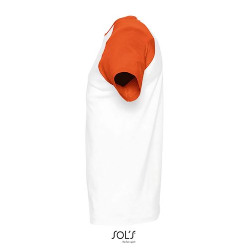blanco/naranja CAMISETA BICOLOR CON MANGA RAGLÁN PARA HOMBRE SOL'S FUNKY