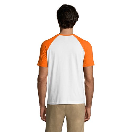 blanco/naranja CAMISETA BICOLOR CON MANGA RAGLÁN PARA HOMBRE SOL'S FUNKY