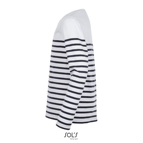 blanco/azul marino CAMISETA RAYADA DE MANGA LARGA PARA NIÑO SOL'S MATELOT LSL KIDS