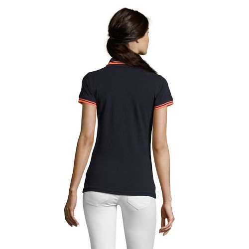 marina francesa/naranja fluo POLO PARA MUJER SOL'S PASADENA WOMEN