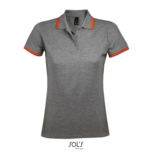 gris chiné/naranja POLO PARA MUJER SOL'S PASADENA WOMEN