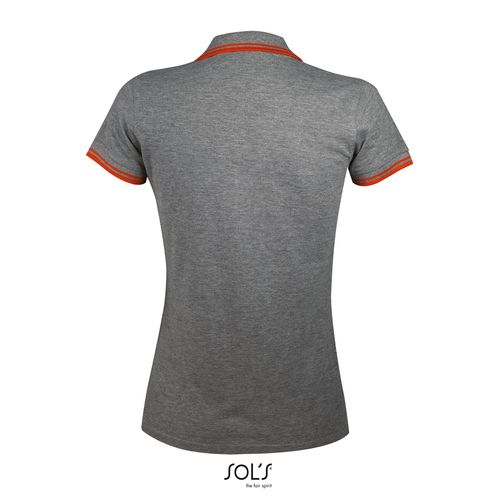 gris chiné/naranja POLO PARA MUJER SOL'S PASADENA WOMEN
