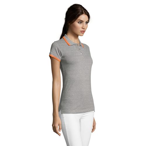 gris chiné/naranja POLO PARA MUJER SOL'S PASADENA WOMEN