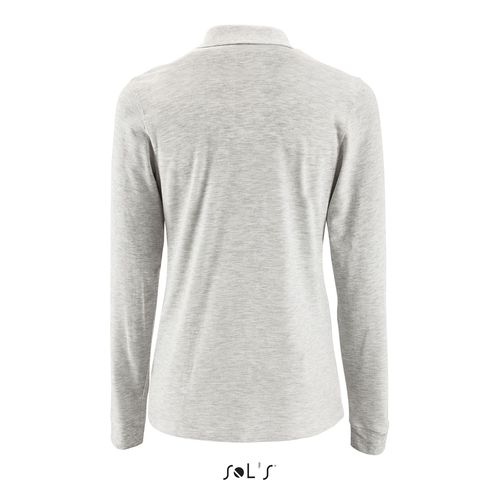 blanco chiné POLO PIQUÉ DE MANGA LARGA PARA MUJER SOL'S PERFECT LSL WOMEN