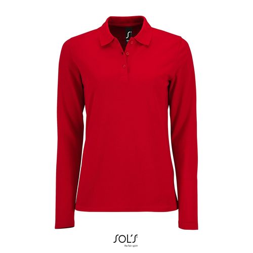 red POLO PIQUÉ DE MANGA LARGA PARA MUJER SOL'S PERFECT LSL WOMEN