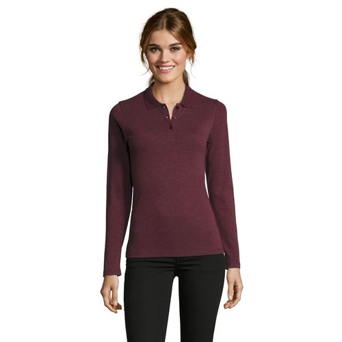 moteado oscuro borgoña POLO PIQUÉ DE MANGA LARGA PARA MUJER SOL'S PERFECT LSL WOMEN