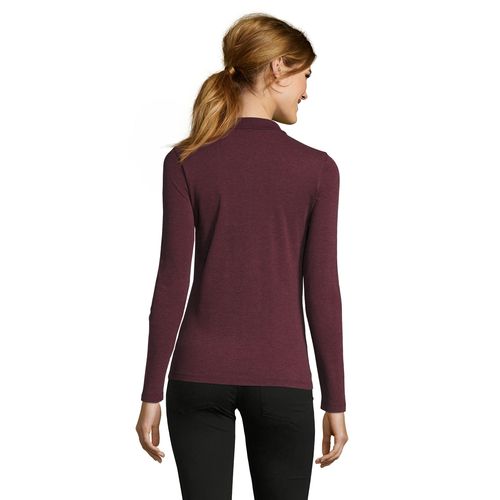 moteado oscuro borgoña POLO PIQUÉ DE MANGA LARGA PARA MUJER SOL'S PERFECT LSL WOMEN