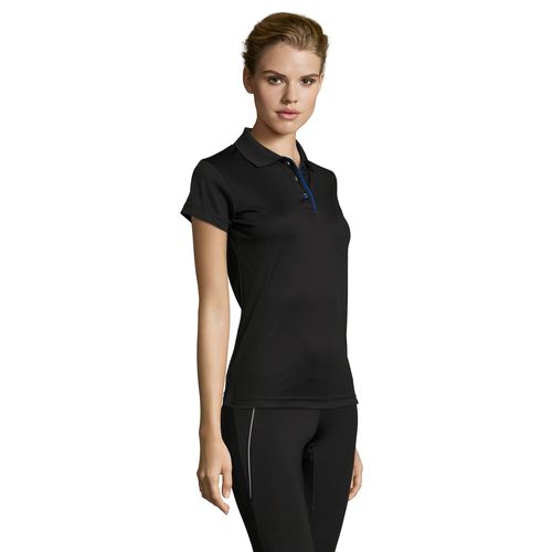 black POLO DE DEPORTE PARA MUJER SOL'S PERFORMER WOMEN