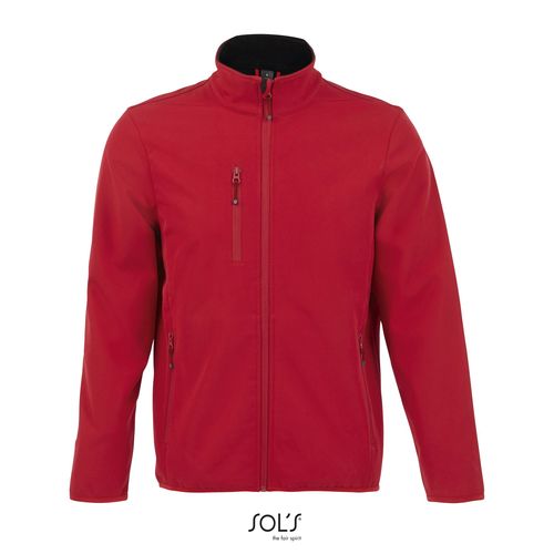 rojo pimiento CHAQUETA SOFTSHELL CON CREMALLERA PARA HOMBRE SOL'S RADIAN MEN