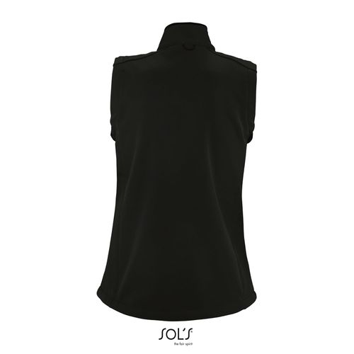 black CHALECO SOFTSHELL PARA MUJER SOL'S RALLYE WOMEN