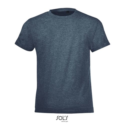 azul denim chiné CAMISETA NIÑOS CUELLO REDONDO SOL'S REGENT FIT KIDS