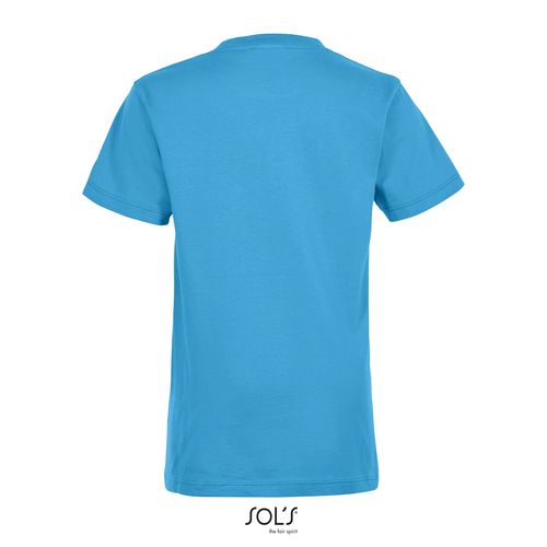 azul aqua CAMISETA NIÑOS CUELLO REDONDO SOL'S REGENT FIT KIDS