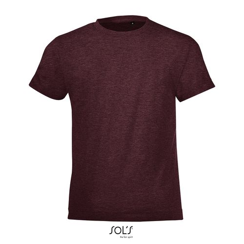 moteado oscuro borgoña CAMISETA NIÑOS CUELLO REDONDO SOL'S REGENT FIT KIDS