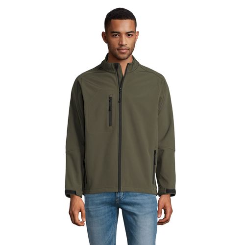 ejército verde SOFTSHELL CON CREMALLERA PARA HOMBRE SOL'S RELAX