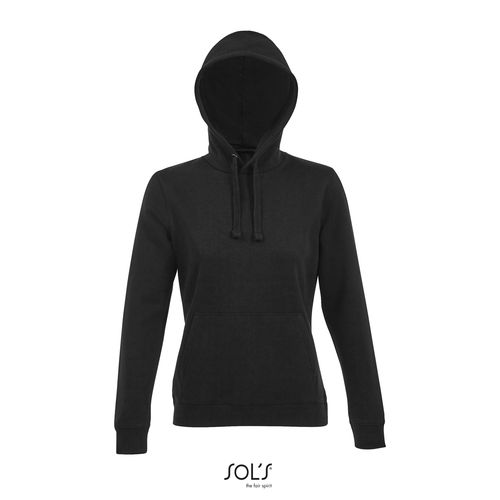 black SUDADERA CON CAPUCHA DE MUJER SOL'S SPENCER WOMEN