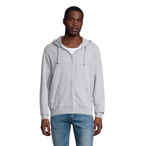 gris chiné SUDADERA CON CREMALLERA Y CAPUCHA PARA HOMBRE SOL'S SPIKE MEN
