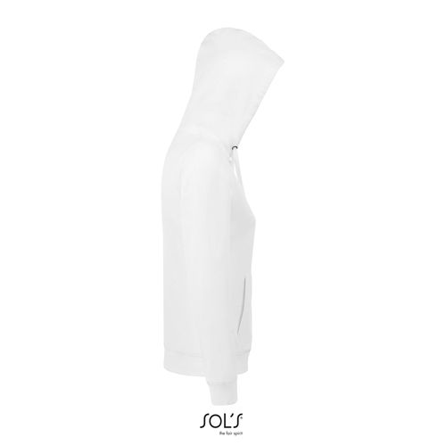 white SUDADERA CON CREMALLERA Y CAPUCHA DE MUJER SOL'S SPIKE WOMEN