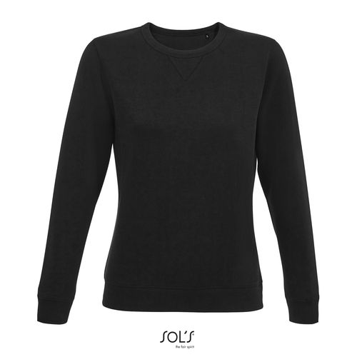 black SUDADERA DE MUJER CON CUELLO REDONDO SOL'S SULLY WOMEN