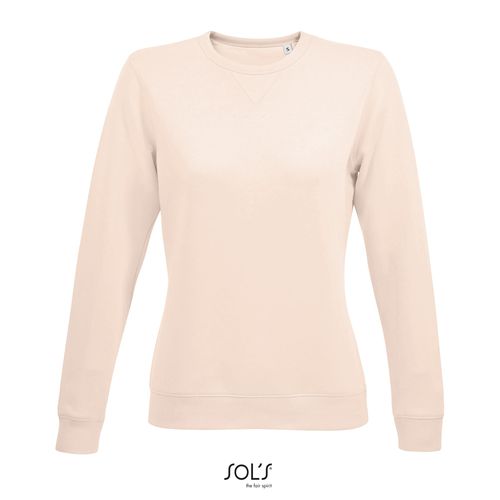 rosa cremoso SUDADERA DE MUJER CON CUELLO REDONDO SOL'S SULLY WOMEN