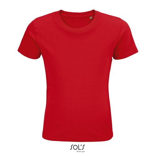 red CAMISETA AJUSTADA DE CUELLO REDONDO PARA NIÑOS SOL'S PIONEER KIDS