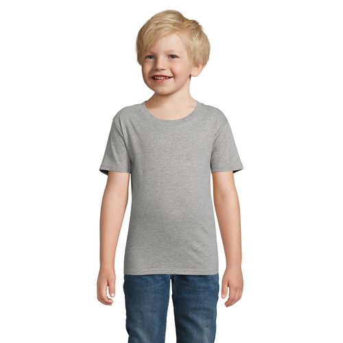 gris chiné CAMISETA AJUSTADA DE CUELLO REDONDO PARA NIÑOS SOL'S PIONEER KIDS