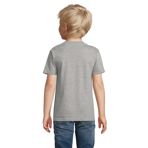 gris chiné CAMISETA AJUSTADA DE CUELLO REDONDO PARA NIÑOS SOL'S PIONEER KIDS