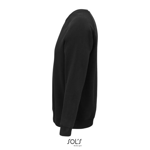 black SUDADERA UNISEX DE CUELLO REDONDO SOL'S SPACE