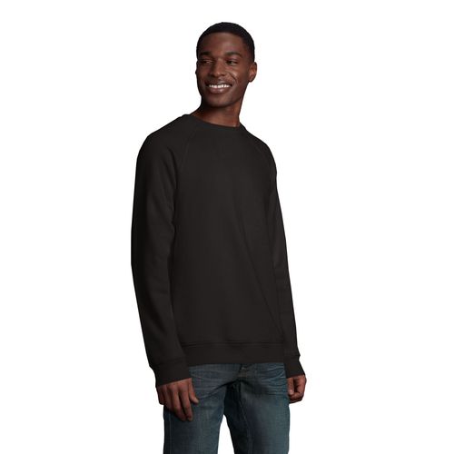 black SUDADERA UNISEX DE CUELLO REDONDO SOL'S SPACE