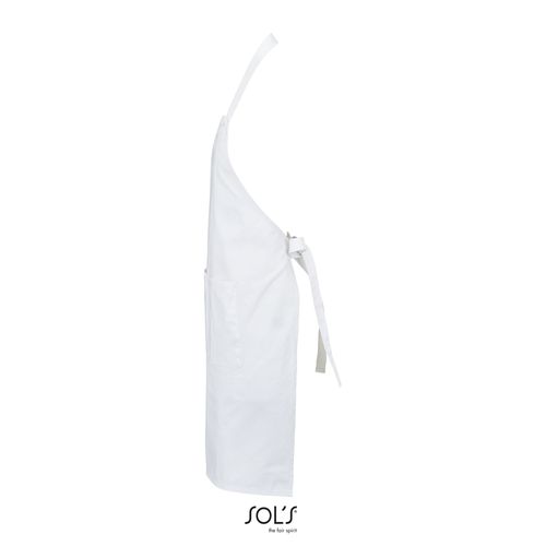 white DELANTAL CON PETO Y BOLSILLOS SOL'S GAMMA