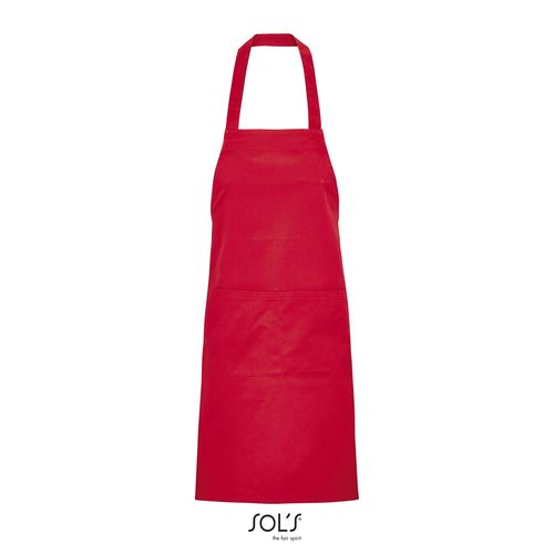 red DELANTAL CON PETO Y BOLSILLOS SOL'S GAMMA