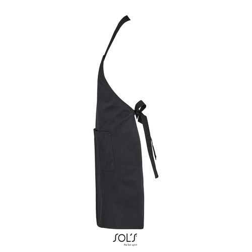 black DELANTAL CON PETO Y BOLSILLOS SOL'S GAMMA