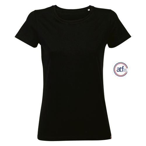 negro produndo CAMISETA MUJER CUELLO REDONDO MADE IN FRANCE ATF LOLA