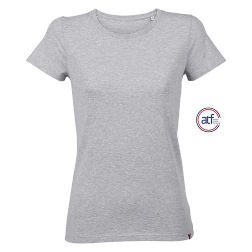 gris chiné CAMISETA MUJER CUELLO REDONDO MADE IN FRANCE ATF LOLA