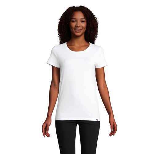white CAMISETA MUJER CUELLO REDONDO MADE IN FRANCE ATF LOLA