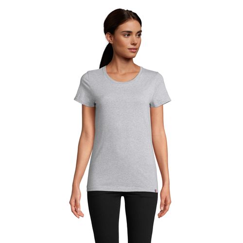 gris chiné CAMISETA MUJER CUELLO REDONDO MADE IN FRANCE ATF LOLA