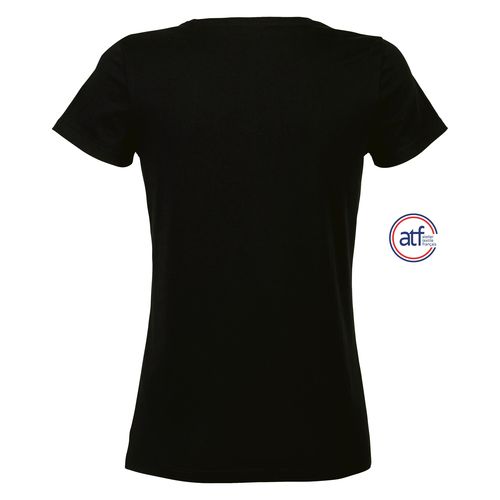 negro produndo CAMISETA MUJER CUELLO REDONDO MADE IN FRANCE ATF LOLA